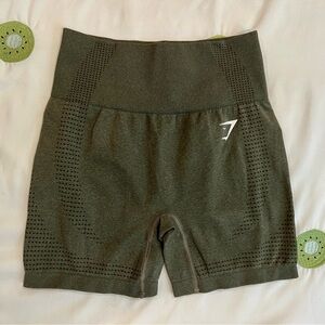 Gymshark | Vital Seamless 2.0 Shorts, Base Green Marl, S